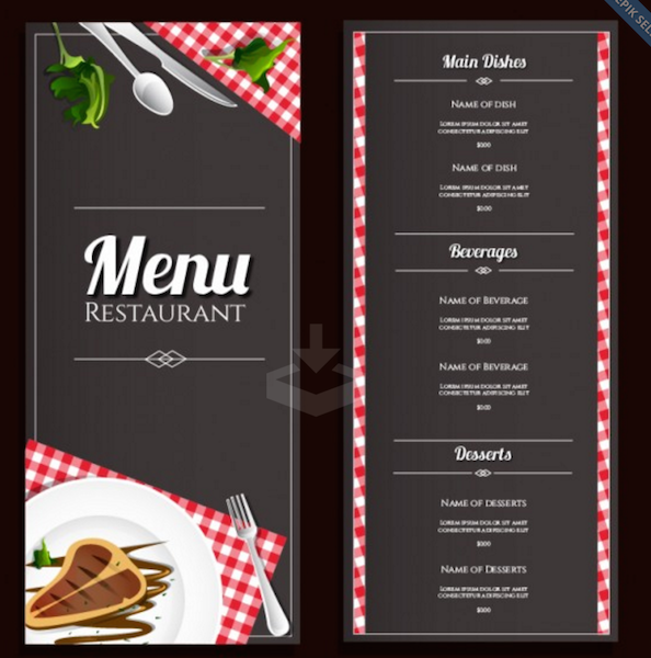 menu card design restaurant menu design templates free download