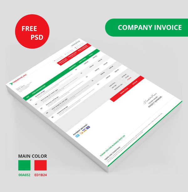 Download 2+ Creative Invoice Template Designs - Templates.vip