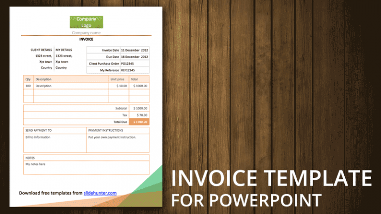 02 printable invoice powerpoint template Templates vip
