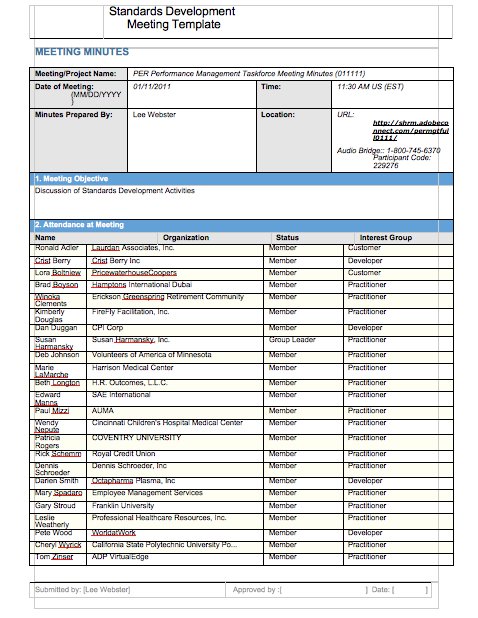 Meeting Minutes Template Free from templates.vip