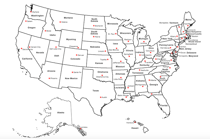 free printable template blank map of the united states