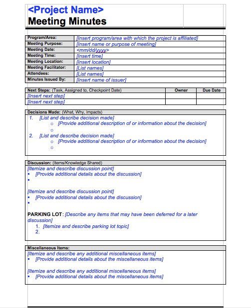 Meeting Note Taking Template from templates.vip