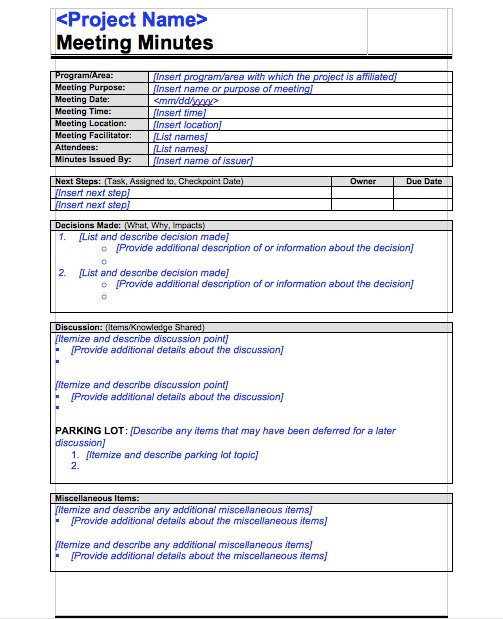 nonprofit-minutes-template